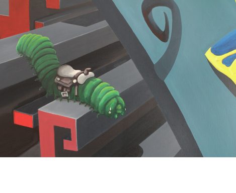 saddled Caterpillar surrealism 